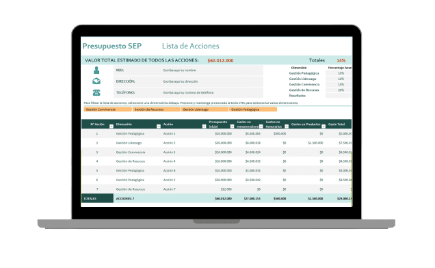 Plantilla Excel Seguimiento PME Plantilla Excel Seguimiento PME