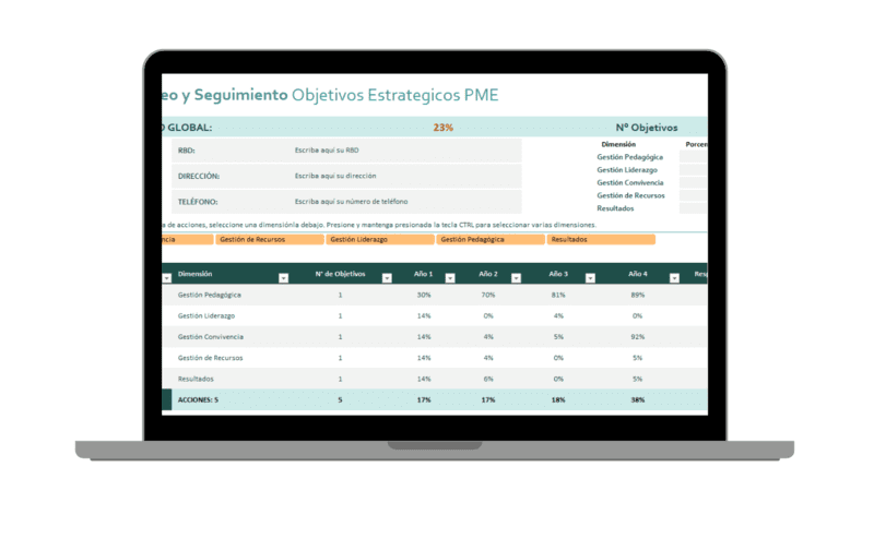 Plantilla Monitoreo Objetivos Estratégicos Plantilla Monitoreo Objetivos Estratégicos