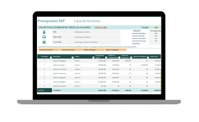 Plantilla Excel Seguimiento PME